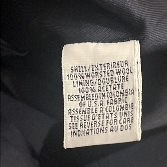 Vintage 80s 90s Talbots 100% Pure Wool Shell Black Blazer Size 4 Petites - Picture 4 of 8